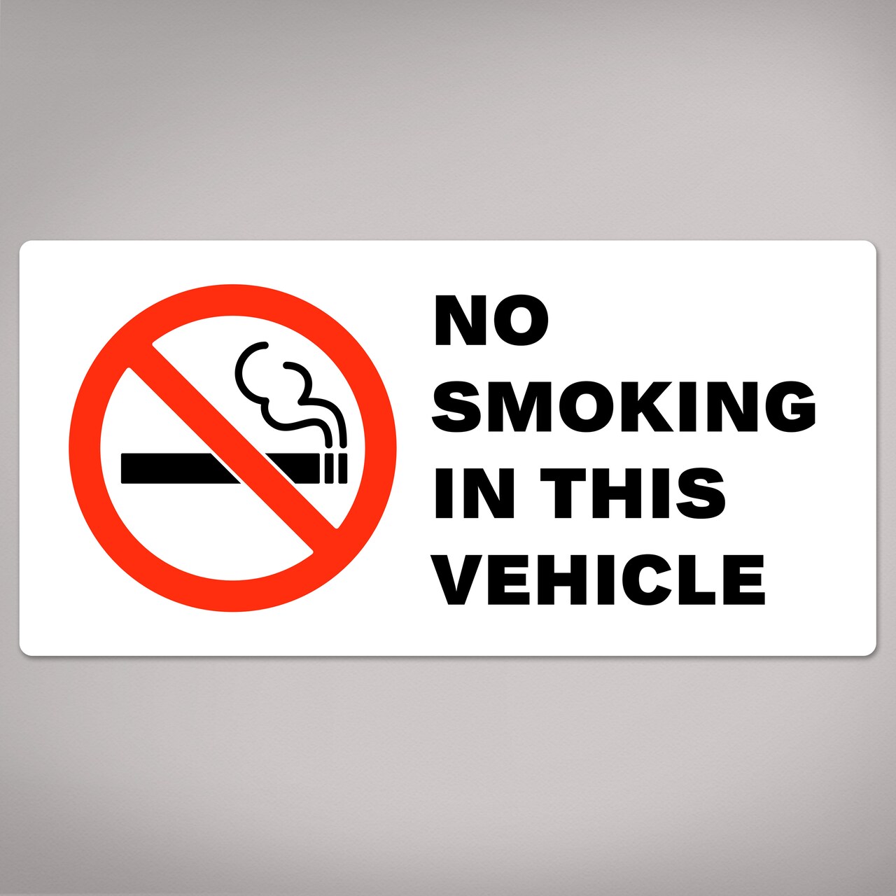 Avery No Smoking in This Vehicle Sign Label Stickers, Waterproof, UV Resistant, Preprinted, 2" x 4", 20 Stickers